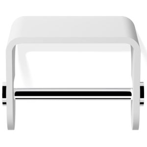 0974554 STONE TPH4 Тримач для д/паперу, білий матовий/хром (1 сорт)