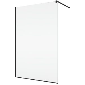 STR4P0900607 BlackLine WALK-IN EASY душова фіксована перегородка, скло прозоре, проф.чорний мат (1 сорт)