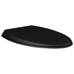 CLOSC3901504 Кришка д/унітазу CLOUD Duroplast, SLIM, Soft Close, чорний матовий (1 сорт)
