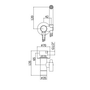 ZDUP110CR TWEET ROUND MIX Tondo Набір гігієнічного душу, хром (1 сорт)