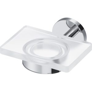 A85A34200 X-Joy, Скляна мильниця з настінним тримачем, хром (1 сорт)