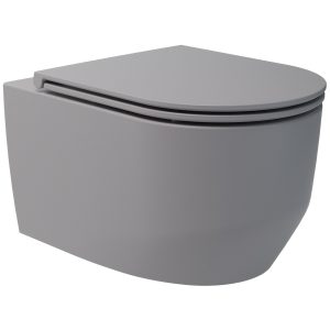 3030140G ART 3.0 Підвісний безобідковий унітаз з кришкою soft-close, Vortex Flush, сірий мат (1 сорт)