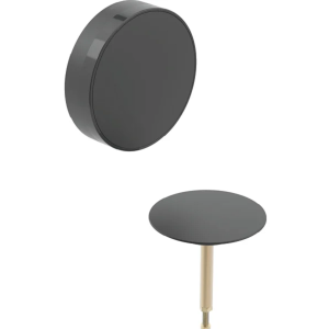 150.300.14.1 Декоративний комплект Geberit Split, d52, для зливу-переливу для ванни з поворотним механізмом: Чорний матовий (1 сорт)