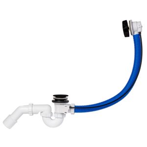 STY-536-A-B Styron Автоматичний сифон для ванни, довжина переливу 530мм,  колір чорний мат (1 сорт)